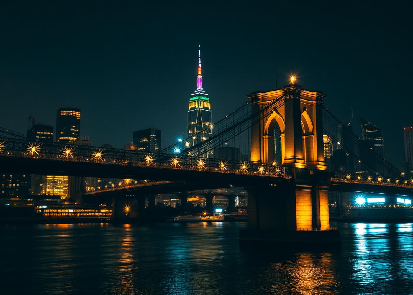 Brooklyn Bridge at night