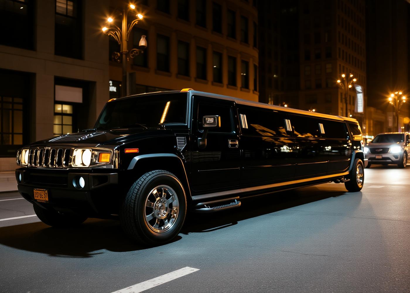 Black Hummer stretch limousine